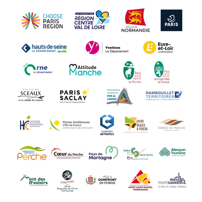 Logos des territoires partenaires de la Véloscénie