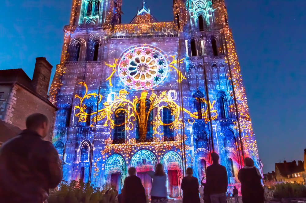 Chartres en lumières cathédrale illuminée