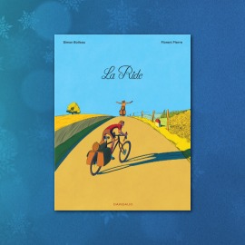 Couverture de la bande dessinée La Ride racontant un premier voyage à vélo, humour et aventure