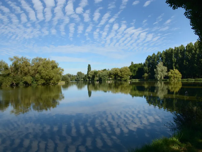 La base de loisirs du Mêle-sur-Sarthe où il fait bon faire trempette l'été ! 