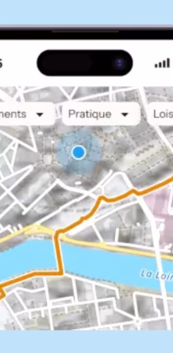 Application web mobile France Vélo Tourisme - se géolocaliser hors ligne