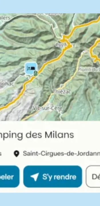 Application web mobile France Vélo Tourisme - Afficher les services autour des tracés
