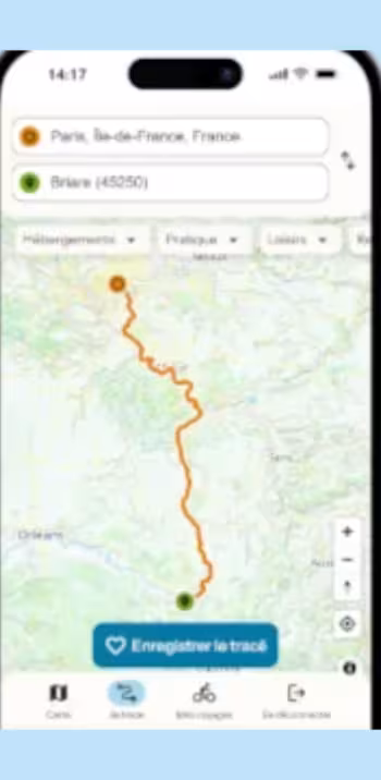 Application web mobile France Vélo Tourisme - Calculer des trajets vélo
