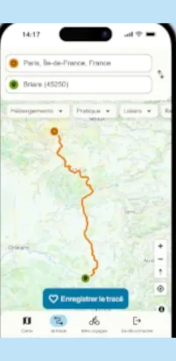 Application web mobile France Vélo Tourisme - Calculer des trajets vélo