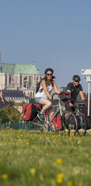 Piste cyclable à Chartres sur La Véloscénie