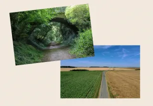 Types de revêtements le long de l'itinéraire La Véloscénie