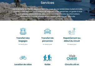 Le site MaRandoFacile.com propose des services spécialisés pour les voyages itinérants le long de la Véloscénie Paris - Le Mont Saint-Michel.